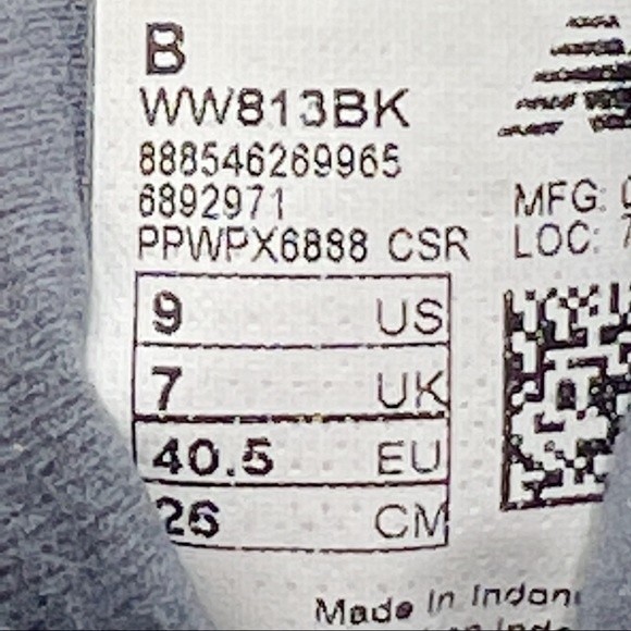 New Balance Women's Black Leather 813 V1 Lace Up Walking Shoes Sneakers 9 - Picture 13 of 13